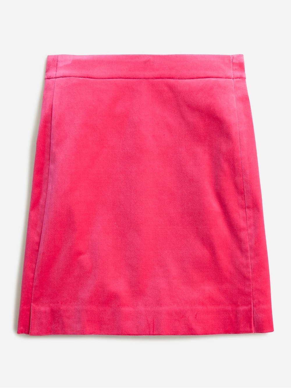 NWT J.Crew Hot Pink Stretch Velvet Mini Skirt